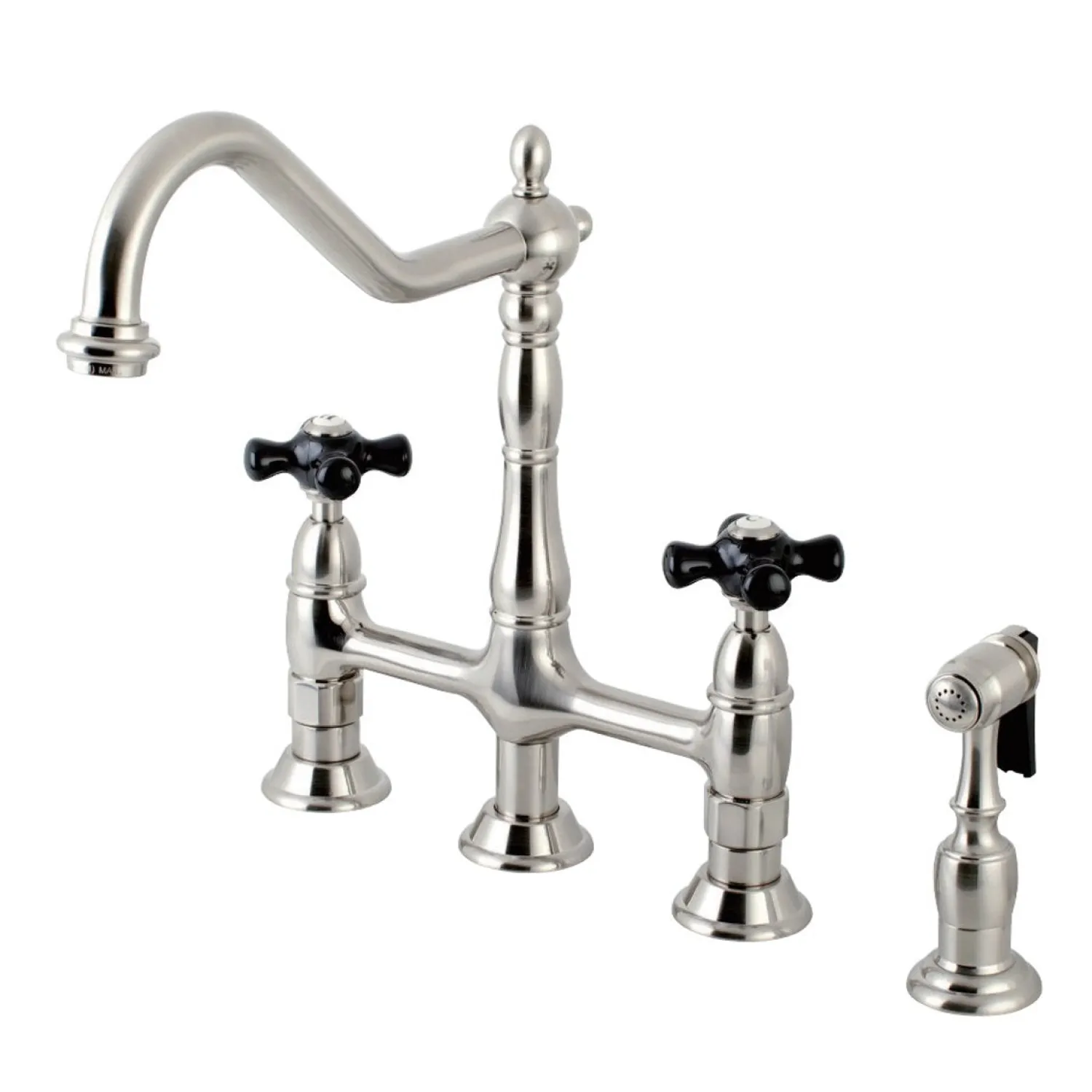 Hot Duchess Deck Mount 8" Centerset Kitchen Faucet with Brass Sprayer Faucets With Side Spray|Bridge Faucets