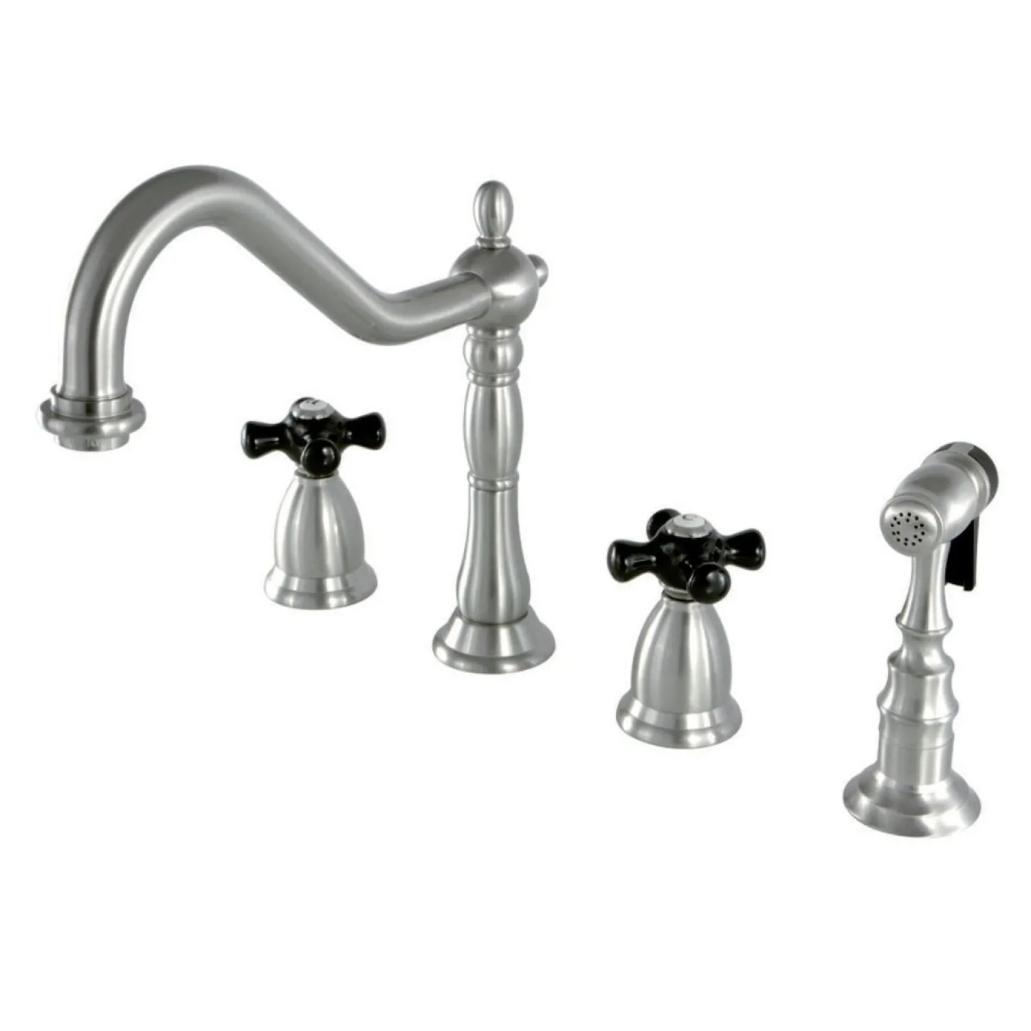 New Duchess Deck Mount 4-Hole Widespread Kitchen Faucet Widespread Kitchen Faucets|Faucets With Side Spray