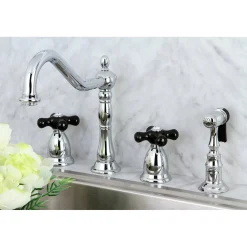 New Duchess Deck Mount 4-Hole Widespread Kitchen Faucet Widespread Kitchen Faucets|Faucets With Side Spray