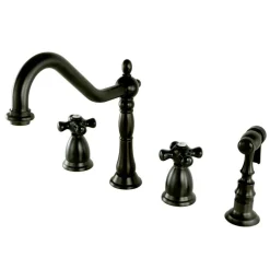 New Duchess Deck Mount 4-Hole Widespread Kitchen Faucet Widespread Kitchen Faucets|Faucets With Side Spray