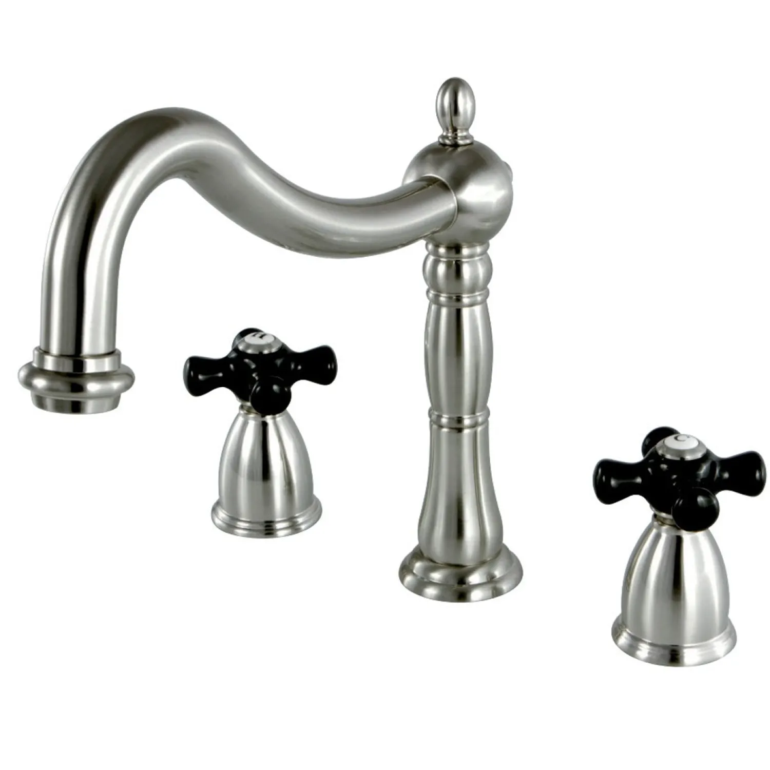 Online Duchess Deck Mount Roman Tub Filler with Cross Handle Tub Faucets