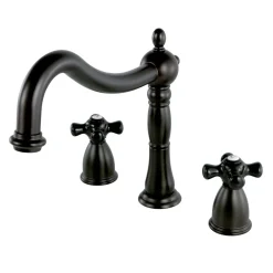 Online Duchess Deck Mount Roman Tub Filler with Cross Handle Tub Faucets