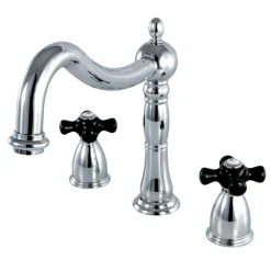 Online Duchess Deck Mount Roman Tub Filler with Cross Handle Tub Faucets
