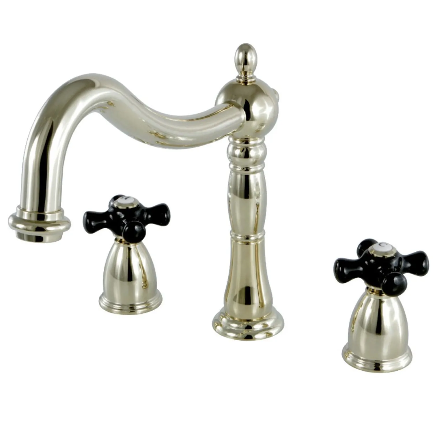 Online Duchess Deck Mount Roman Tub Filler with Cross Handle Tub Faucets