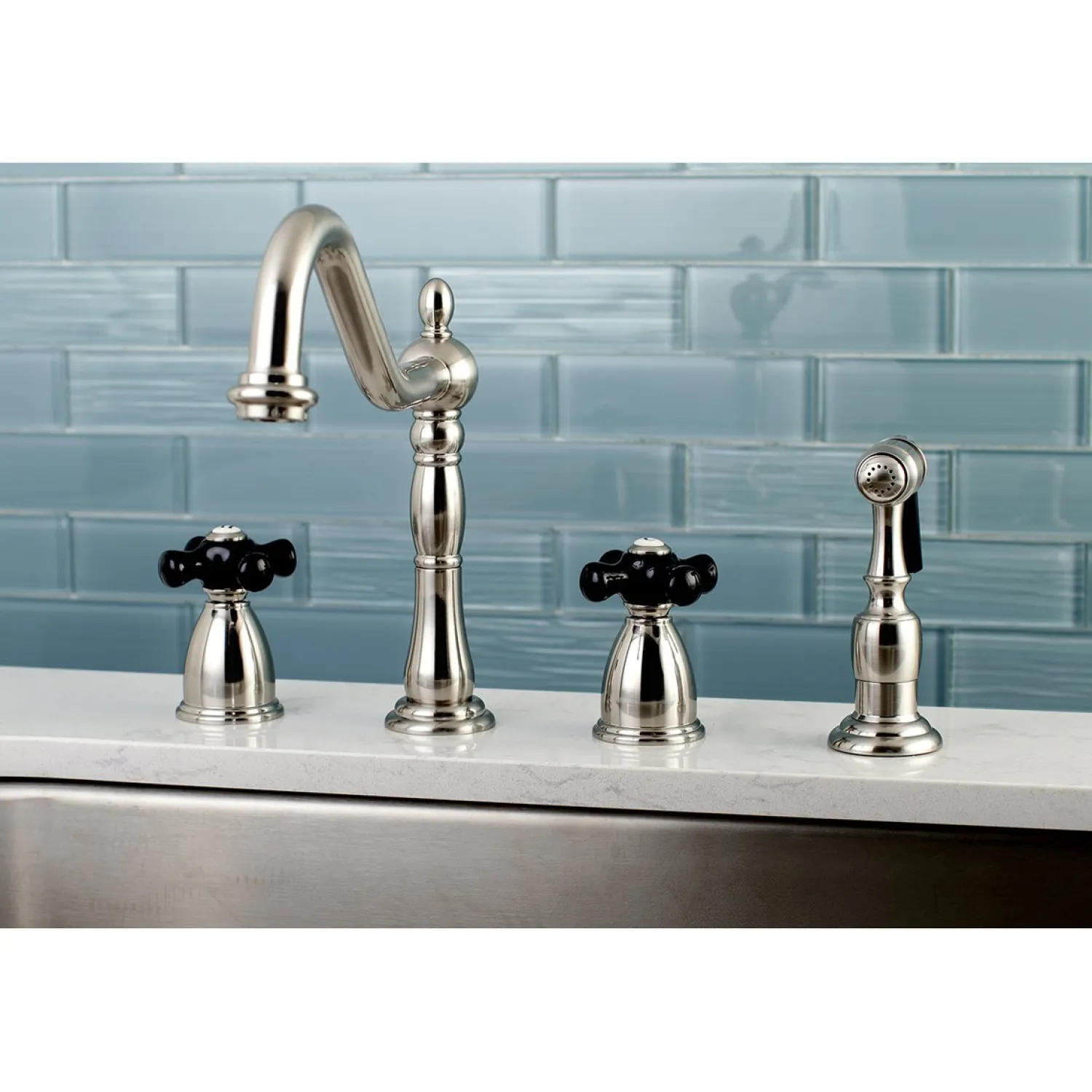 Discount Duchess 4-Hole Widespread Kitchen Faucet Widespread Kitchen Faucets|Faucets With Side Spray