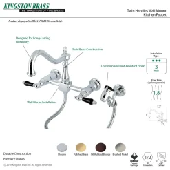 Sale Duchess 8-Inch Centerset Wall Mount Kitchen Faucet with Brass Sprayer Wall Mounted Kitchen Faucets|Faucets With Side Spray