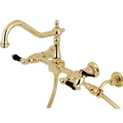 Sale Duchess 8-Inch Centerset Wall Mount Kitchen Faucet with Brass Sprayer Wall Mounted Kitchen Faucets|Faucets With Side Spray