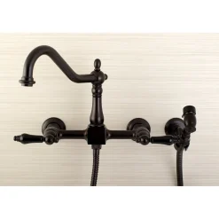 Sale Duchess 8-Inch Centerset Wall Mount Kitchen Faucet with Brass Sprayer Wall Mounted Kitchen Faucets|Faucets With Side Spray