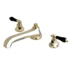 Sale Duchess Roman Tub Filler with Black Porcelain Lever Handle Tub Faucets