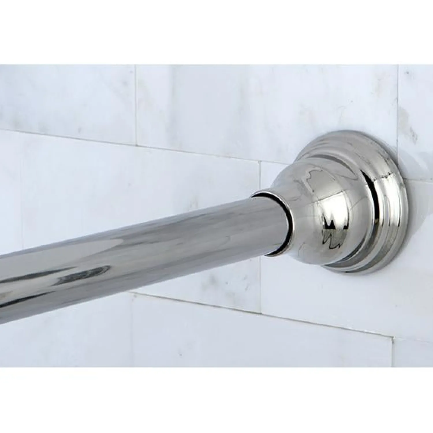 Hot Edenscape Americana 72" Tension Shower Rod with Decorative Flange Shower Curtain Rods