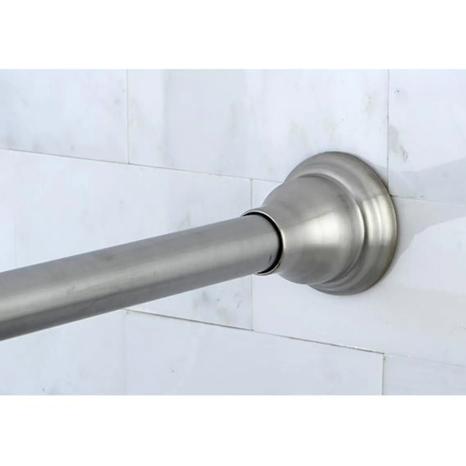 Hot Edenscape Americana 72" Tension Shower Rod with Decorative Flange Shower Curtain Rods