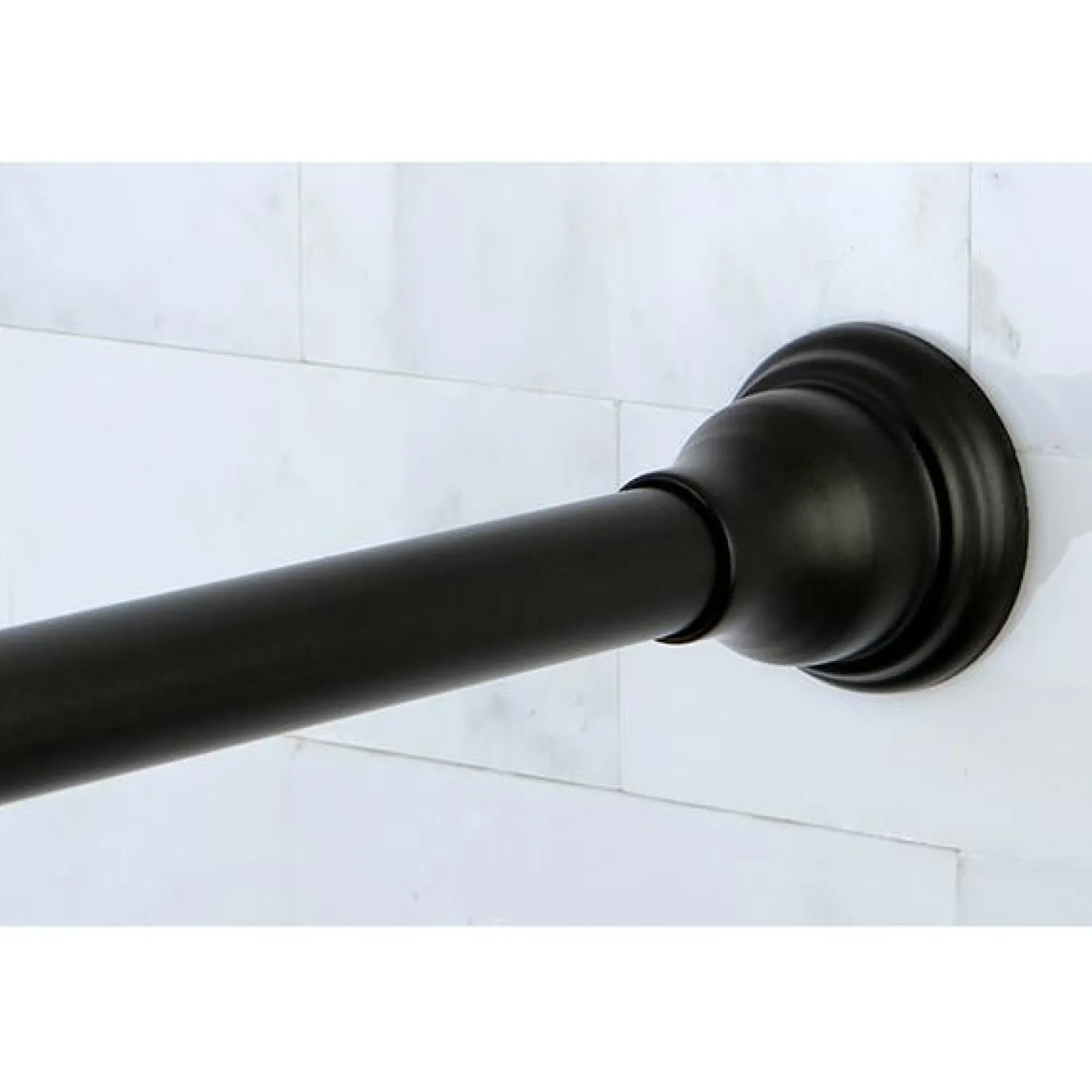 Hot Edenscape Americana 72" Tension Shower Rod with Decorative Flange Shower Curtain Rods