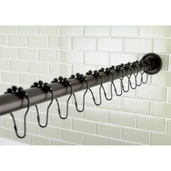 Discount Edenscape 72-Inch Adjustable Stainless Steel Shower Curtain Rod with Rings Shower Curtain Rods