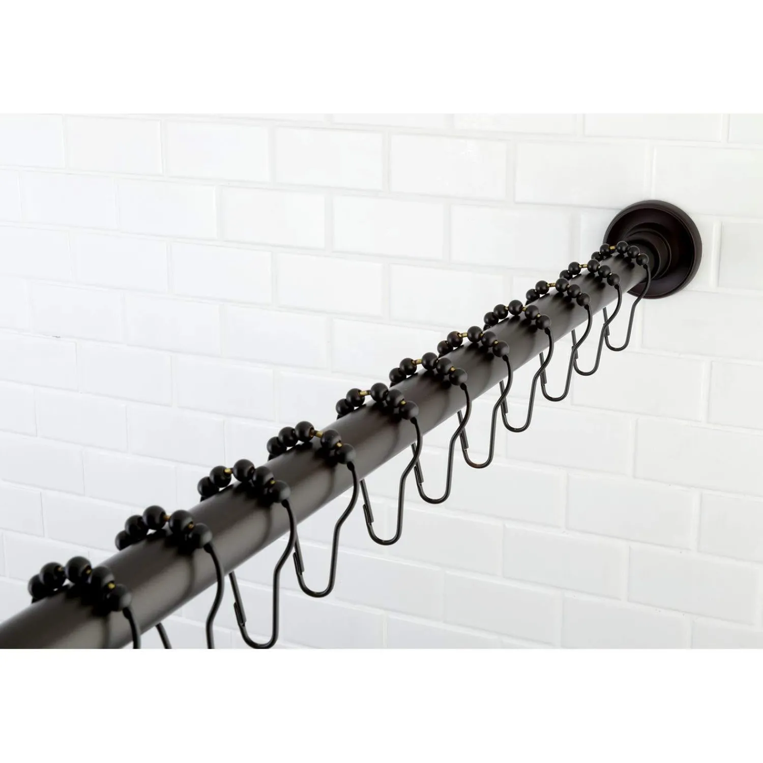 Discount Edenscape 72-Inch Adjustable Stainless Steel Shower Curtain Rod with Rings Shower Curtain Rods