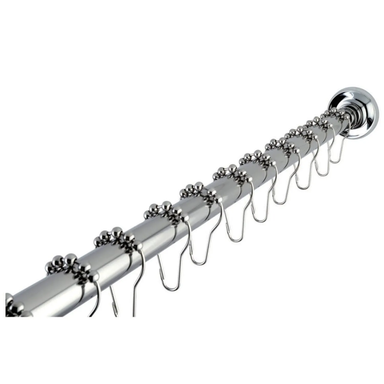 Discount Edenscape 72-Inch Adjustable Stainless Steel Shower Curtain Rod with Rings Shower Curtain Rods
