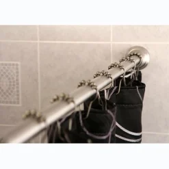 Best Edenscape Straight Shower Curtain Rod with Shower Curtain Rings Shower Curtain Rods