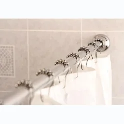 Best Edenscape Straight Shower Curtain Rod with Shower Curtain Rings Shower Curtain Rods