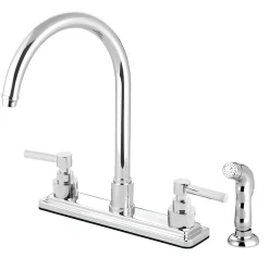 New Elinvar 8" Centerset Kitchen Faucet Faucets With Side Spray