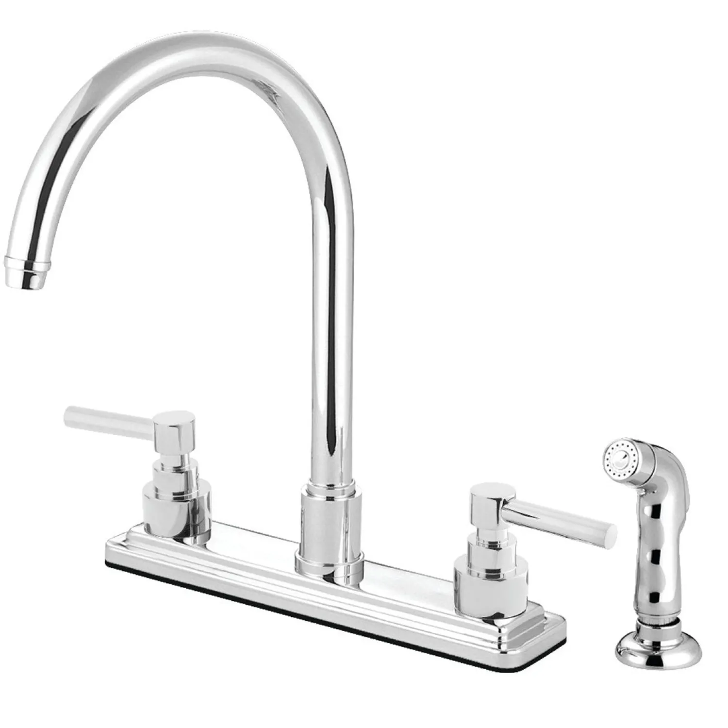 New Elinvar 8" Centerset Kitchen Faucet Faucets With Side Spray