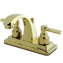 Clearance Elinvar 4" Centerset Two Handle Lavatory Faucet with Brass Pop-up 4" Center Set
