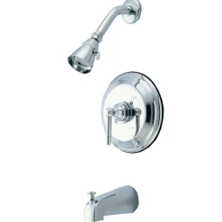 Sale Elinvar Single Handle Tub and Shower Faucet in Polished Chrome Tub & Shower Sets