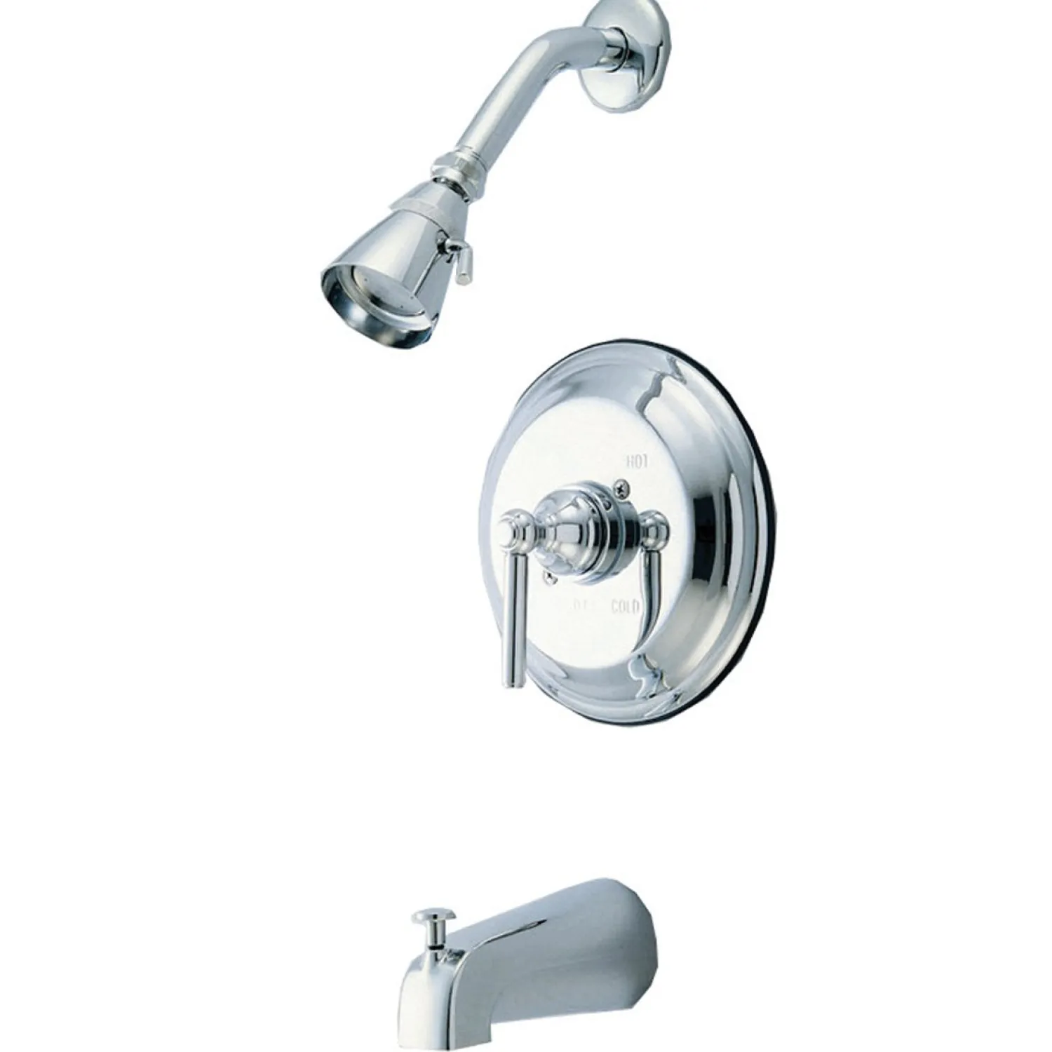 Sale Elinvar Single Handle Tub and Shower Faucet in Polished Chrome Tub & Shower Sets