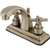 Discount Elinvar Two Handle 4" Centerset Lavatory Faucet with Brass Pop-up 4" Center Set