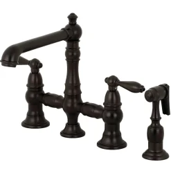 Sale English Country Kitchen Faucet with Side Sprayer Faucets With Side Spray|Bridge Faucets
