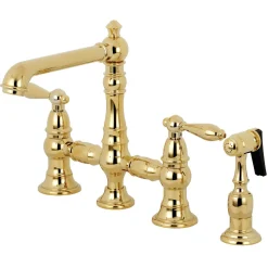 Sale English Country Kitchen Faucet with Side Sprayer Faucets With Side Spray|Bridge Faucets