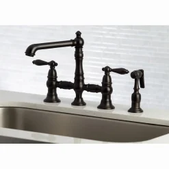 Sale English Country Kitchen Faucet with Side Sprayer Faucets With Side Spray|Bridge Faucets