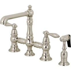 Sale English Country Kitchen Faucet with Side Sprayer Faucets With Side Spray|Bridge Faucets