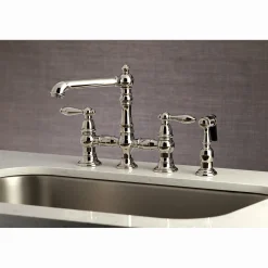 Sale English Country Kitchen Faucet with Side Sprayer Faucets With Side Spray|Bridge Faucets