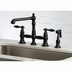 Sale English Country Kitchen Faucet with Side Sprayer Faucets With Side Spray|Bridge Faucets