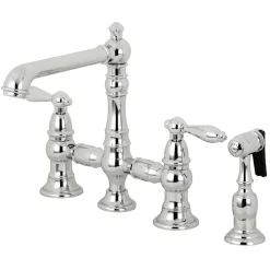 Sale English Country Kitchen Faucet with Side Sprayer Faucets With Side Spray|Bridge Faucets