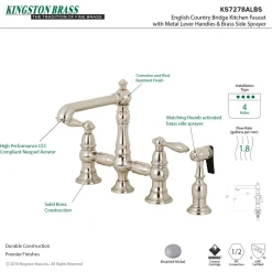 Sale English Country Kitchen Faucet with Side Sprayer Faucets With Side Spray|Bridge Faucets