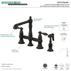 Sale English Country Kitchen Faucet with Side Sprayer Faucets With Side Spray|Bridge Faucets