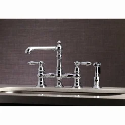 Sale English Country Kitchen Faucet with Side Sprayer Faucets With Side Spray|Bridge Faucets