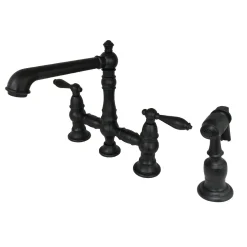 Sale English Country Kitchen Faucet with Side Sprayer Faucets With Side Spray|Bridge Faucets