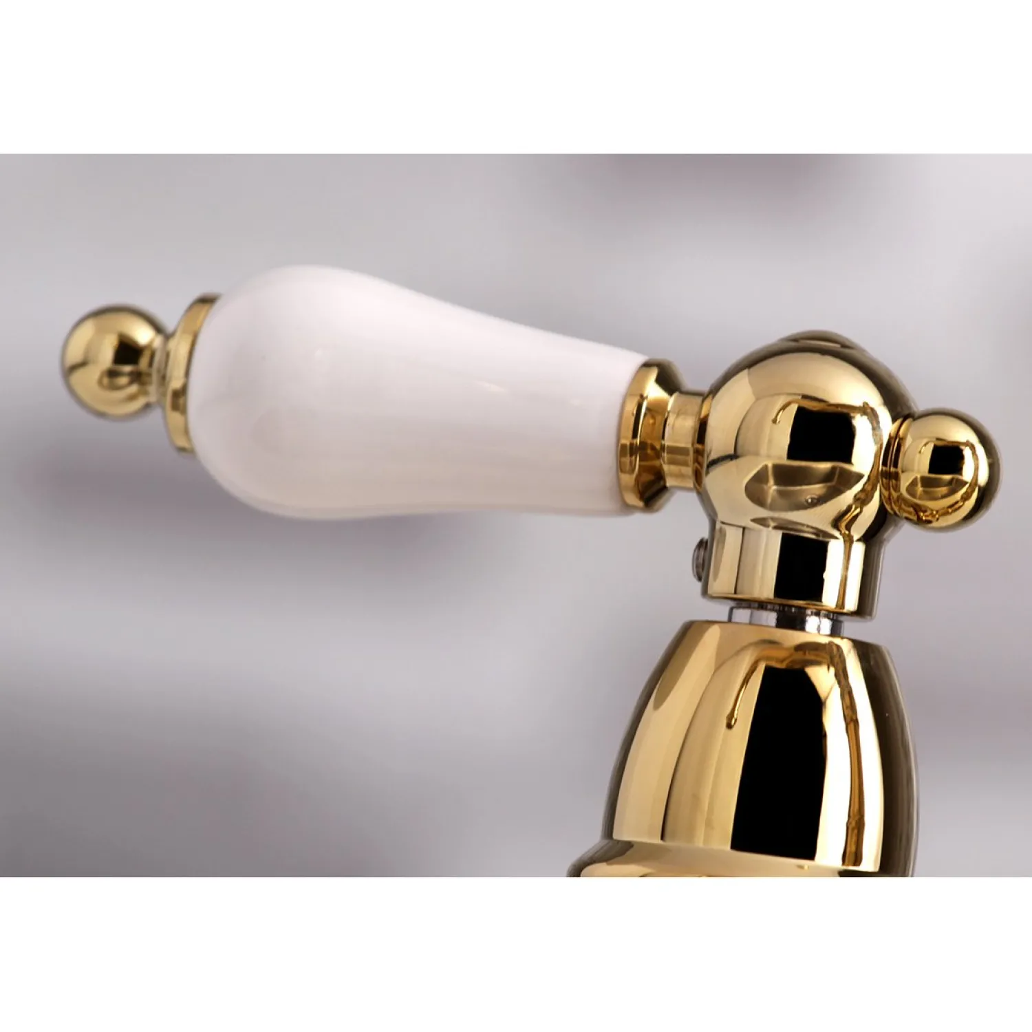 Discount English Country 4-Hole 8" Bridge Kitchen Faucet with Sprayer Faucets With Side Spray|Bridge Faucets