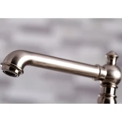Outlet English Country 8" Bridge 4-Hole Kitchen Faucet with Sprayer Faucets With Side Spray|Bridge Faucets