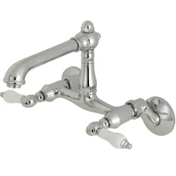 Best English Country 6-Inch Adjustable Center Wall Mount 2-Hole Kitchen Faucet Wall Mounted Kitchen Faucets