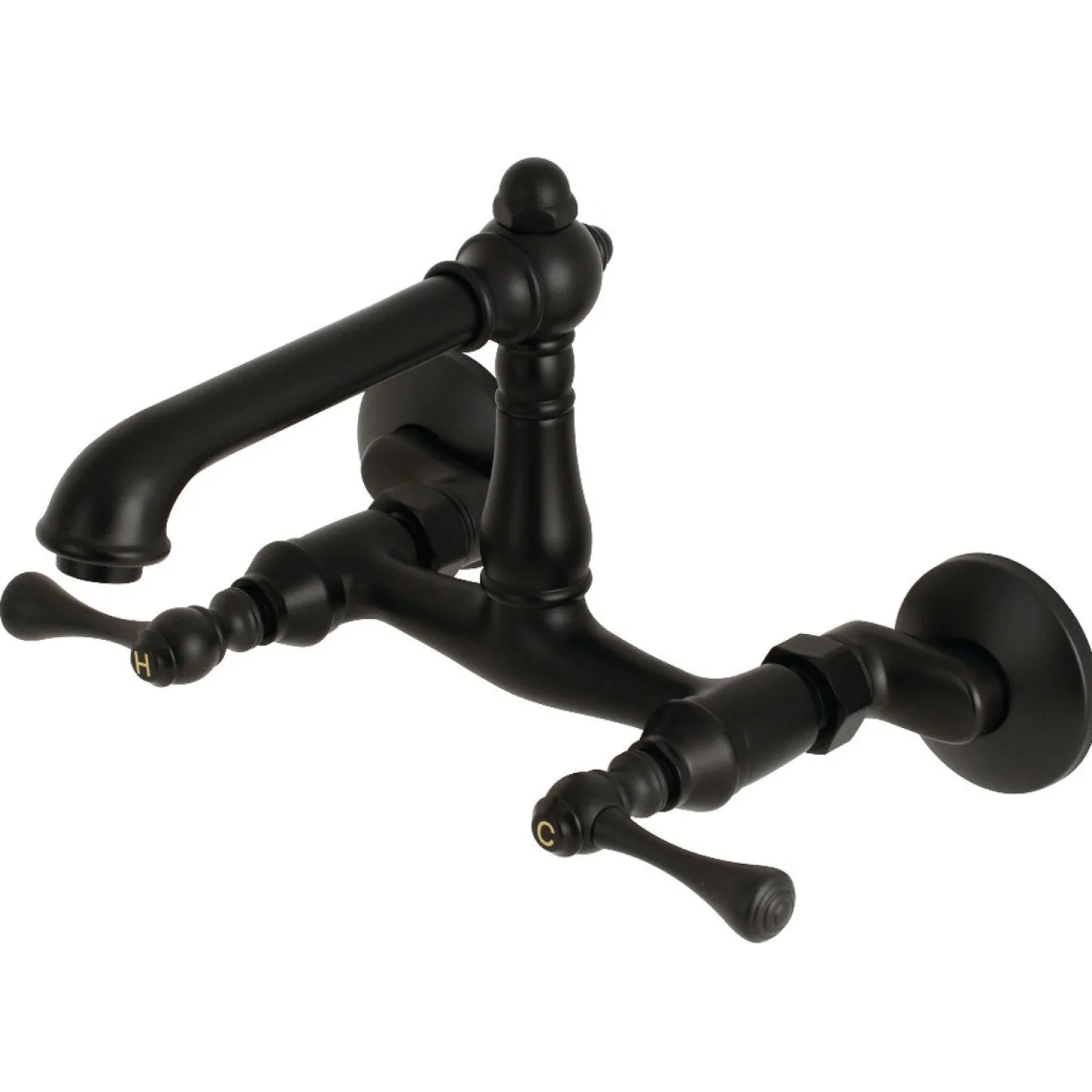 Hot English Country Wall Mount 6-Inch Adjustable Center Kitchen Faucet Wall Mounted Kitchen Faucets