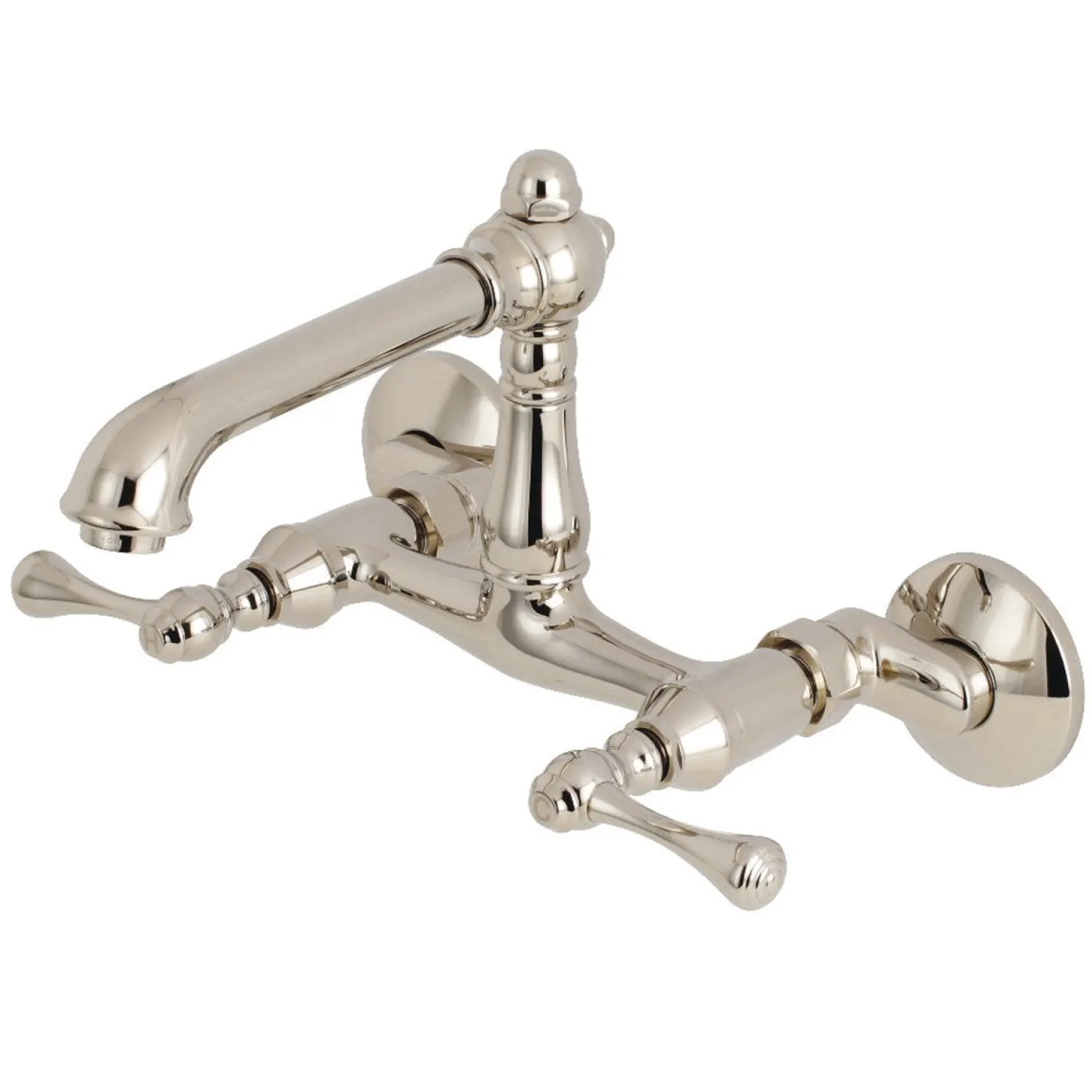 Hot English Country Wall Mount 6-Inch Adjustable Center Kitchen Faucet Wall Mounted Kitchen Faucets