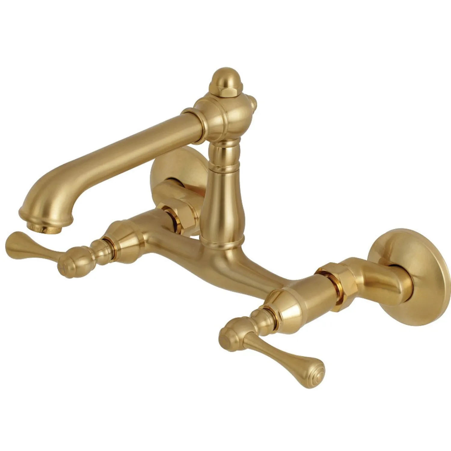 Hot English Country Wall Mount 6-Inch Adjustable Center Kitchen Faucet Wall Mounted Kitchen Faucets
