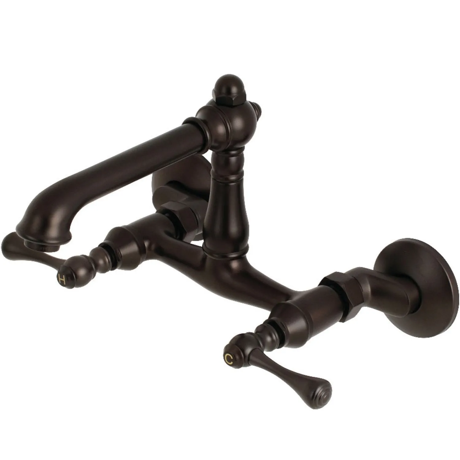 Hot English Country Wall Mount 6-Inch Adjustable Center Kitchen Faucet Wall Mounted Kitchen Faucets