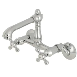 Online English Country 6-Inch Adjustable Center Wall Mount Kitchen Faucet Wall Mounted Kitchen Faucets