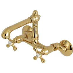 Online English Country 6-Inch Adjustable Center Wall Mount Kitchen Faucet Wall Mounted Kitchen Faucets