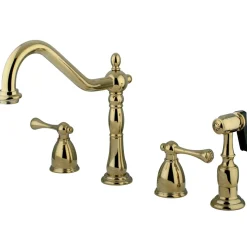 English Country Widespread Kitchen Faucet Widespread Kitchen Faucets