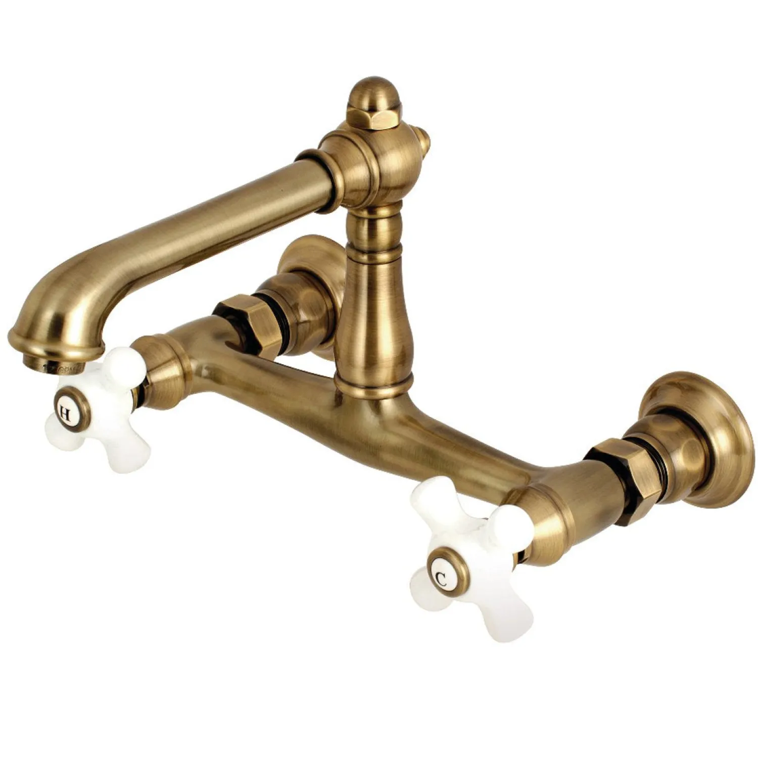 Hot English Country 8" Centers Wall Mount Bathroom Faucet Wall Mount