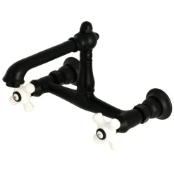 Hot English Country 8" Centers Wall Mount Bathroom Faucet Wall Mount